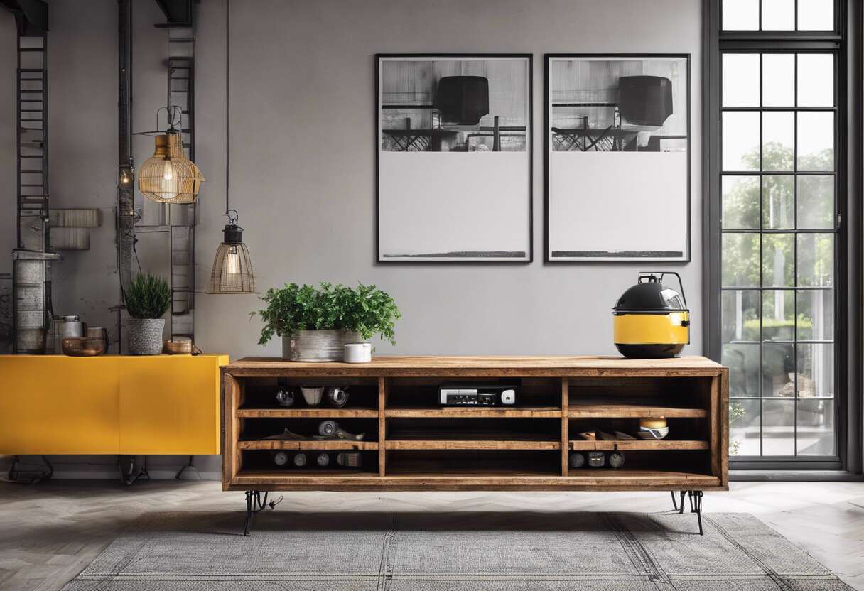La console industrielle : pièce maîtresse d'une décoration tendance