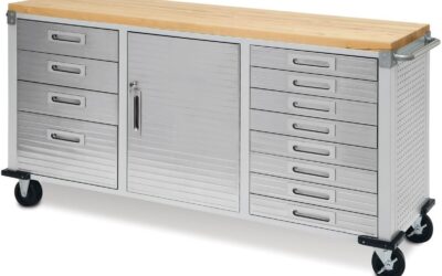 Test de l&rsquo;établi mobile Seville Classics : 12 tiroirs pour un atelier organisé