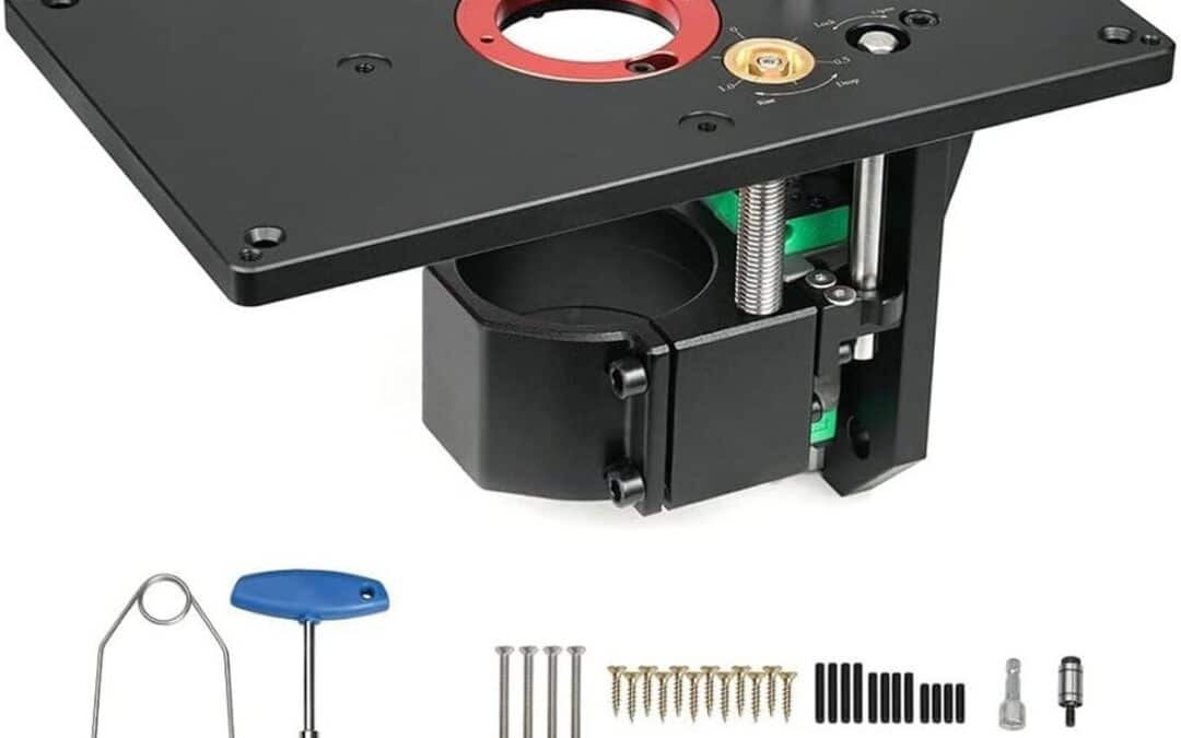 Support Réglable Pour Défonceuse Et Gravure - Plateforme En Aluminium Noir, Hauteur Ajustable 30-90 Mm