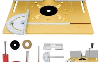 Test du lot de plaques et ensemble de levage pour table de défonceuse en aluminium doré