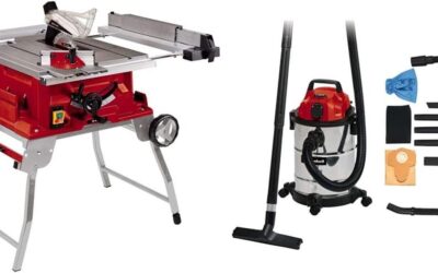 Test : einhell Scie circulaire TE-CC 250UF et aspirateur synchro 20L