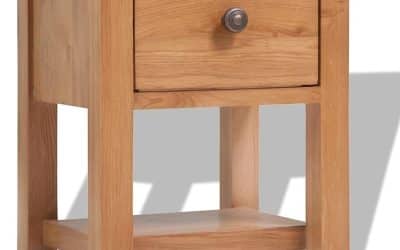 Test : table de chevet en chêne massif vidaXL rustique