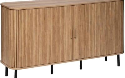 Test du buffet Colva 2 portes Atmosphera : rangement effet chêne