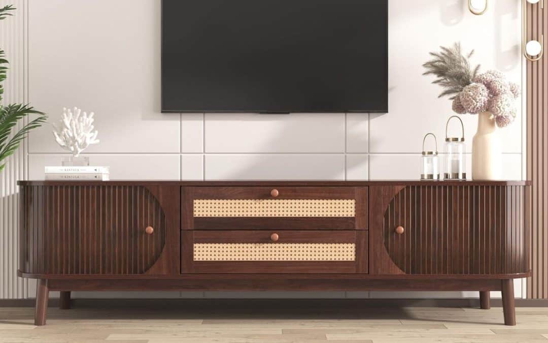 Test du meuble TV WASAGA en bois avec tiroirs et portes