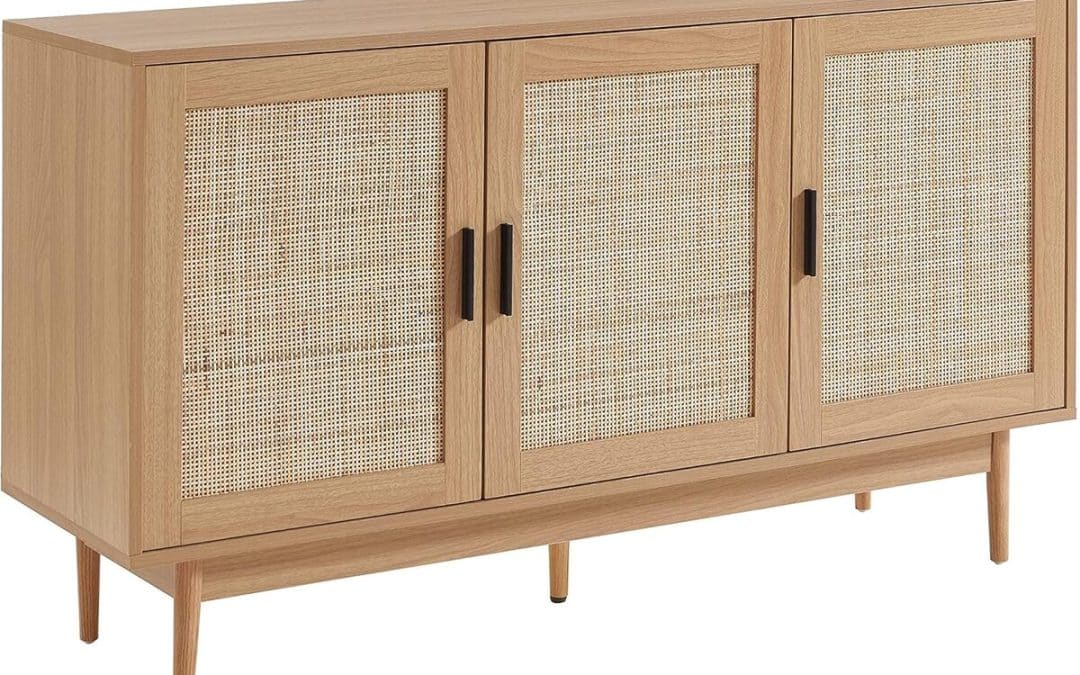 Avis sur le buffet Amana effet chêne et cannage rotin 133 cm de BAÏTA