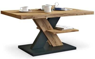Avis : table basse Viosimc moderne bois noir et wotan