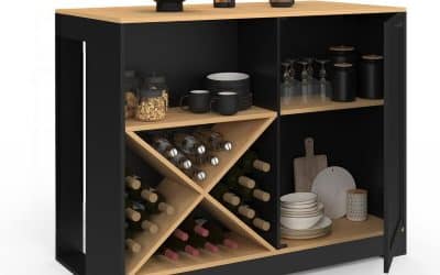 Test de la table de bar VITO IDMarket : élégance et rangement intégrés