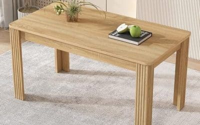 Test de la table en bois Merax : moderne et pratique pour salon et salle à manger