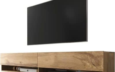 Test du meuble tv Selsey : effet chêne wotan, dimensions 180 x 32, 5 x 30