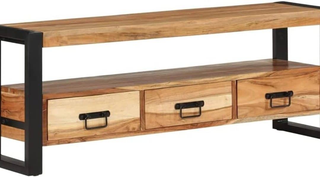 Test du meuble TV vidaXL en bois d'acacia massif