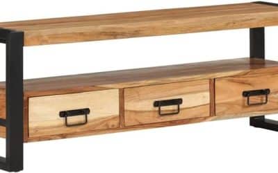 Test du meuble TV vidaXL en bois d&rsquo;acacia massif