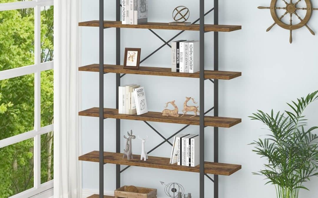 Test : étagère bibliothèque HSH 6 niveaux métal et bois