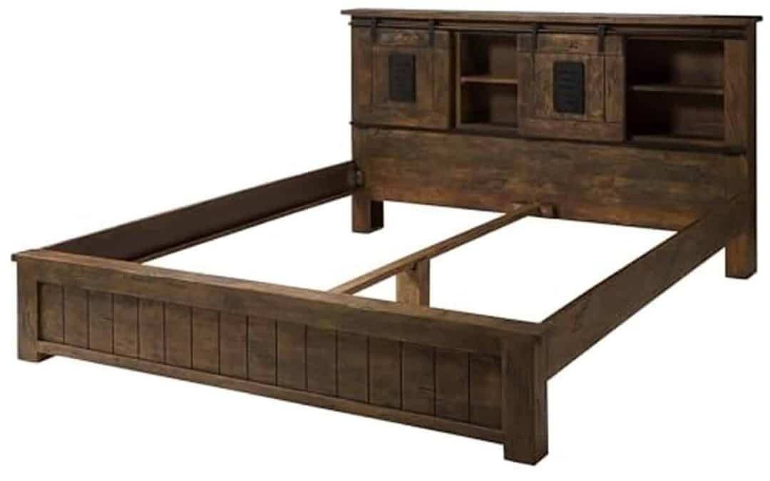 Test : lit en bois de manguier Railway #443