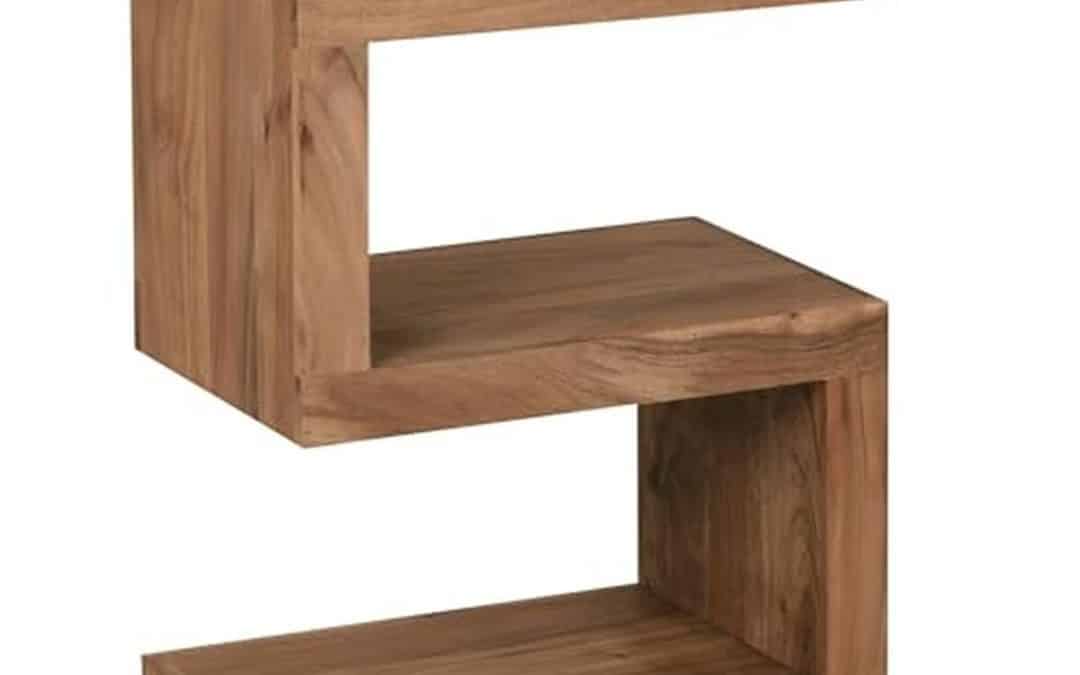 Test : table d'appoint FineBuy bois massif acacia