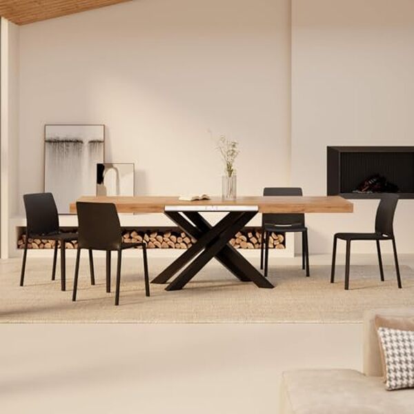 Découvrez l'élégance et la modularité de la table extensible Emma par mobili fiver, idéale pour optimiser votre espace tout en ajoutant une touche de style à votre intérieur.