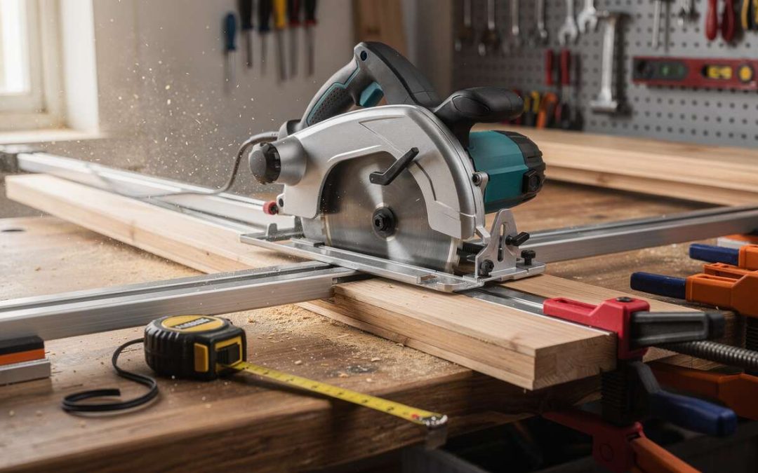 Guide : utiliser une scie circulaire sur rail pour des coupes droites à la maison
