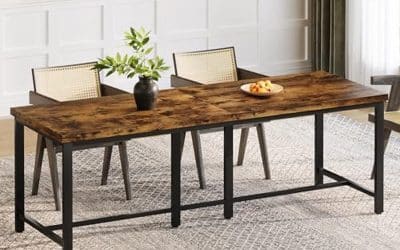 Table industrielle rustique Tribesigns 200 cm – test et avis