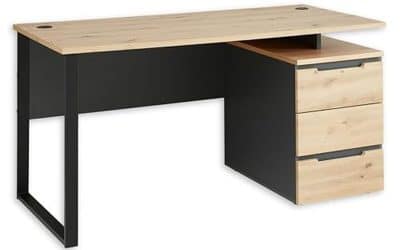 Test : bureau Stella Trading Memphis, modernité aspect chêne et métal