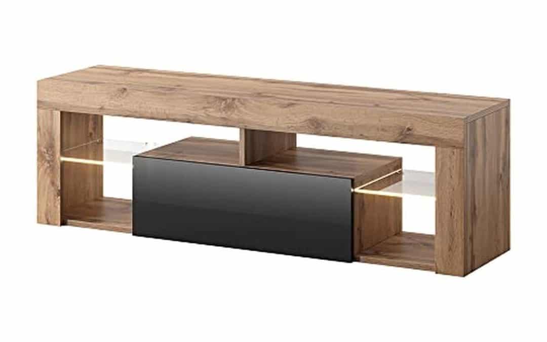 Test du meuble TV Selsey Bianko : design chêne noir élégant