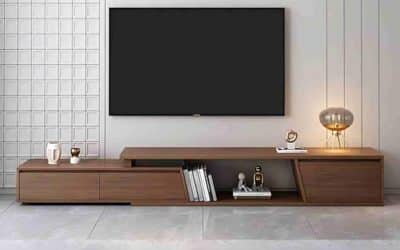 Test : meuble TV Homary extensible et moderne en bois noyer
