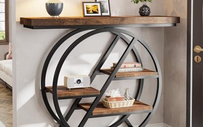 Test : table console Tribesigns 100 cm, style industriel brun rustique