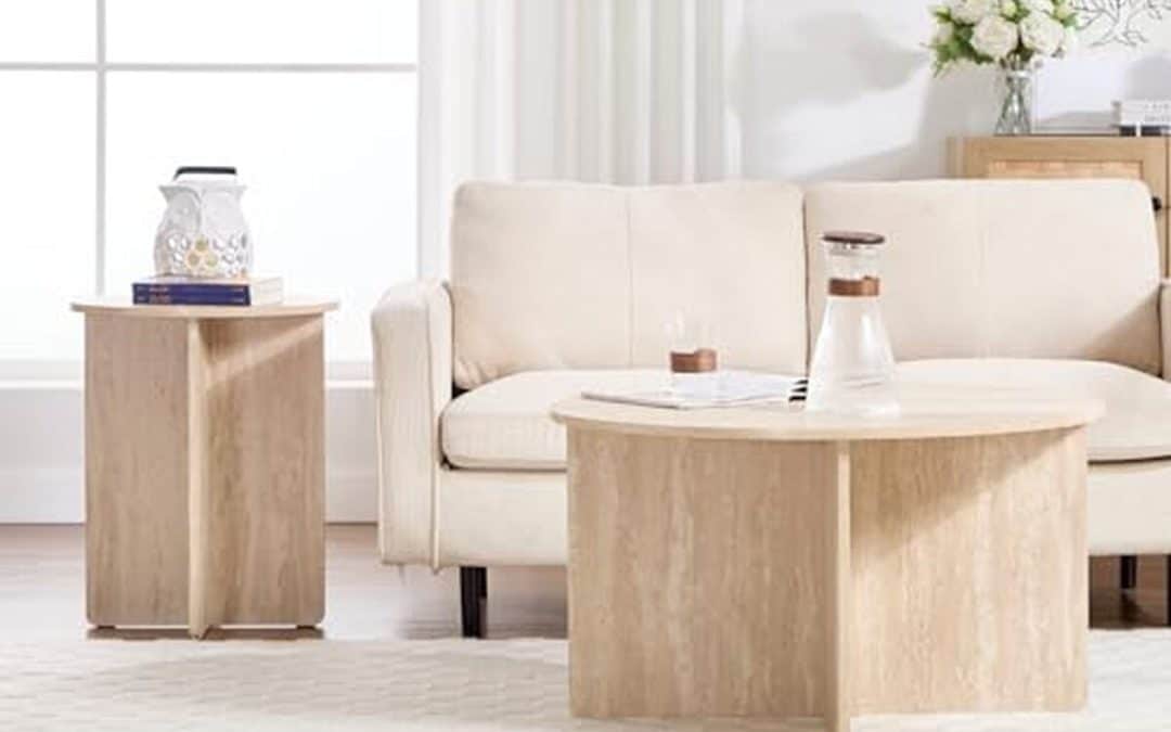 Test : tables basses modernes Chairus en bois effet chêne