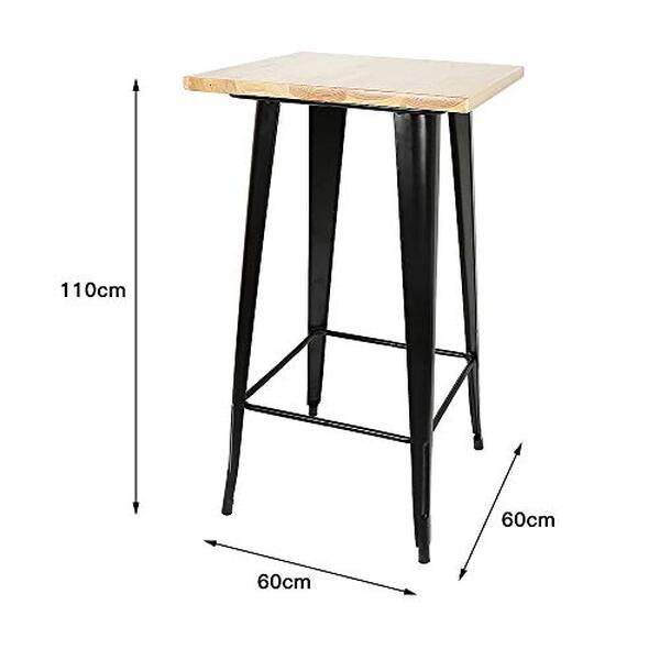 Découvrez notre test de la table de bar noir au style industriel avec des dimensions 60x60x110 cm. Design élégant et robustesse au rendez-vous, idéale pour votre espace moderne.