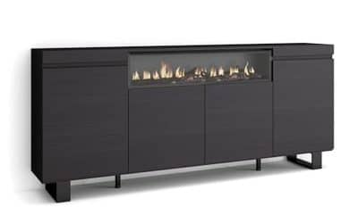 Examen Skraut Home : buffet contemporain avec cheminée électrique
