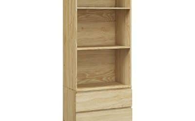 Test : bibliothèque haute Homcom avec étagères et tiroirs