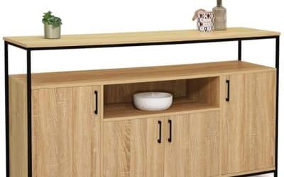 Test du buffet 4 portes Detroit design industriel par IDMarket