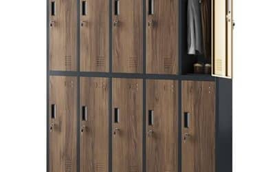 Test du casier vestiaire Jan Nowak 5B2A : armoire métallique design anthracite et bois