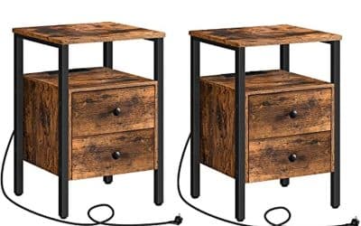 Test: lot de 2 tables de chevet Hoobro avec prises et ports USB