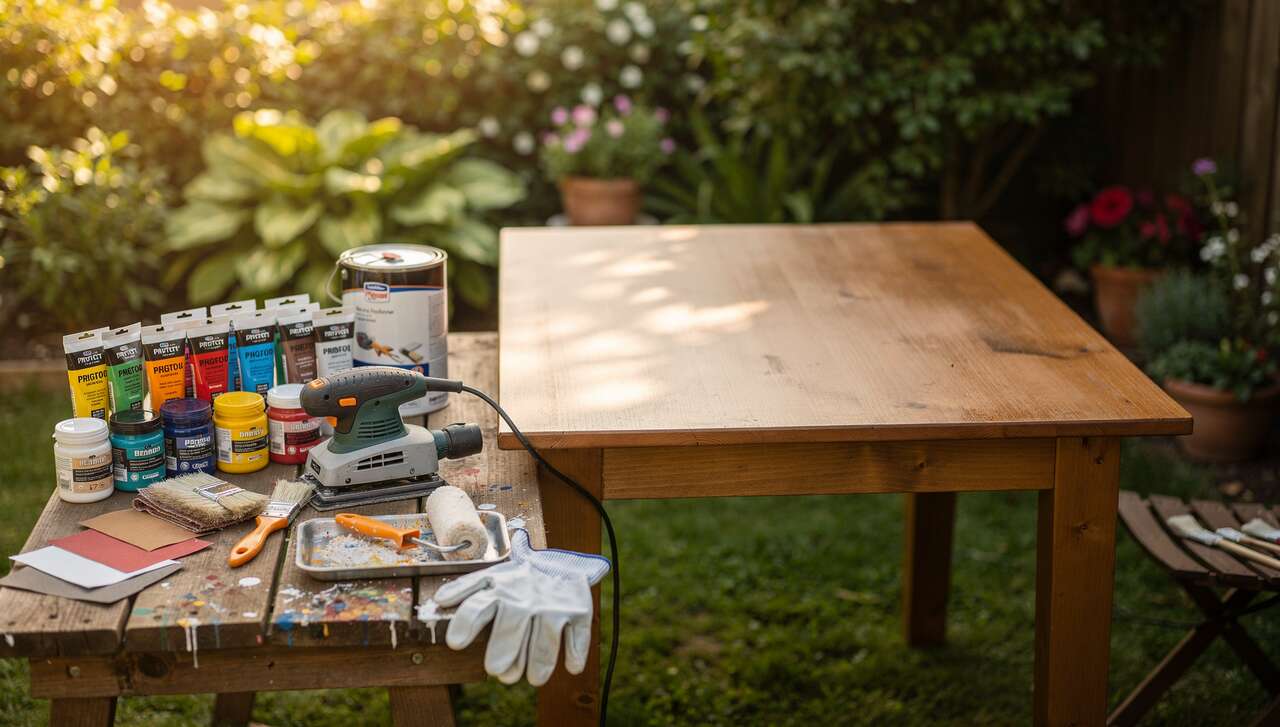 Peindre une table de jardin : guide d'entretien complet