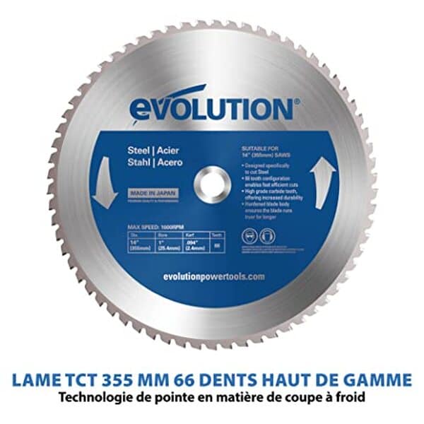 Test complet de la scie à onglet Evolution S355MCS 2 200 W pour couper le métal. Découvrez les performances, caractéristiques et notre avis détaillé sur ce modèle professionnel.