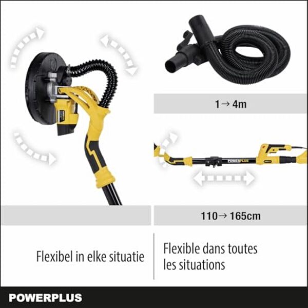 Découvrez notre test détaillé de la ponceuse girafe Powerplus POWX0477 avec manche télescopique ajustable. Performances, avantages et avis d'utilisation.