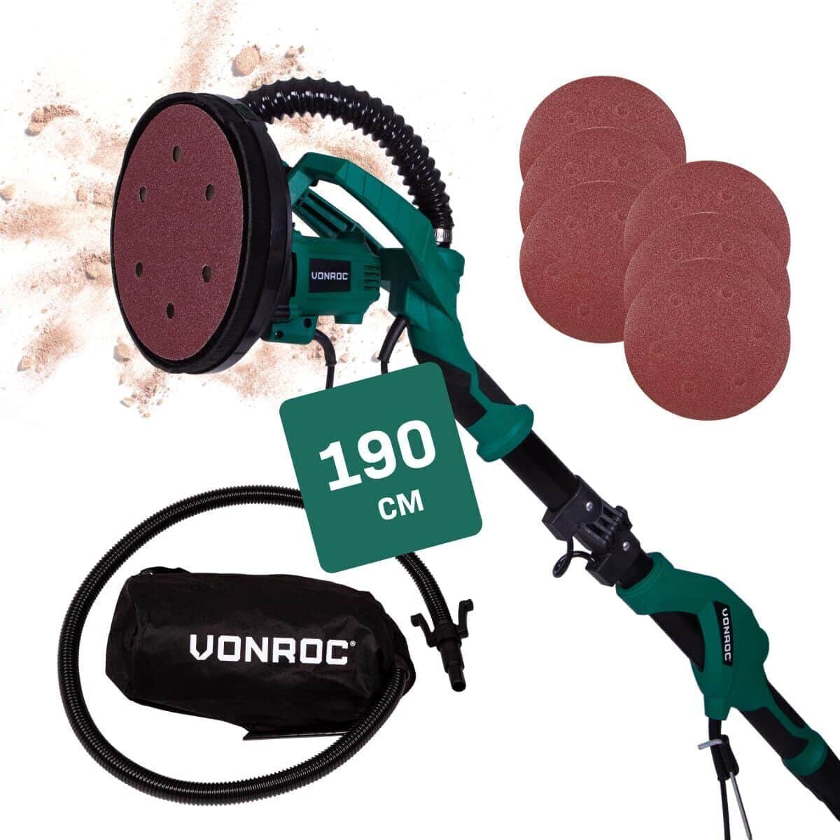 Test de la ponceuse girafe 1050W : kit complet pour murs et plafonds