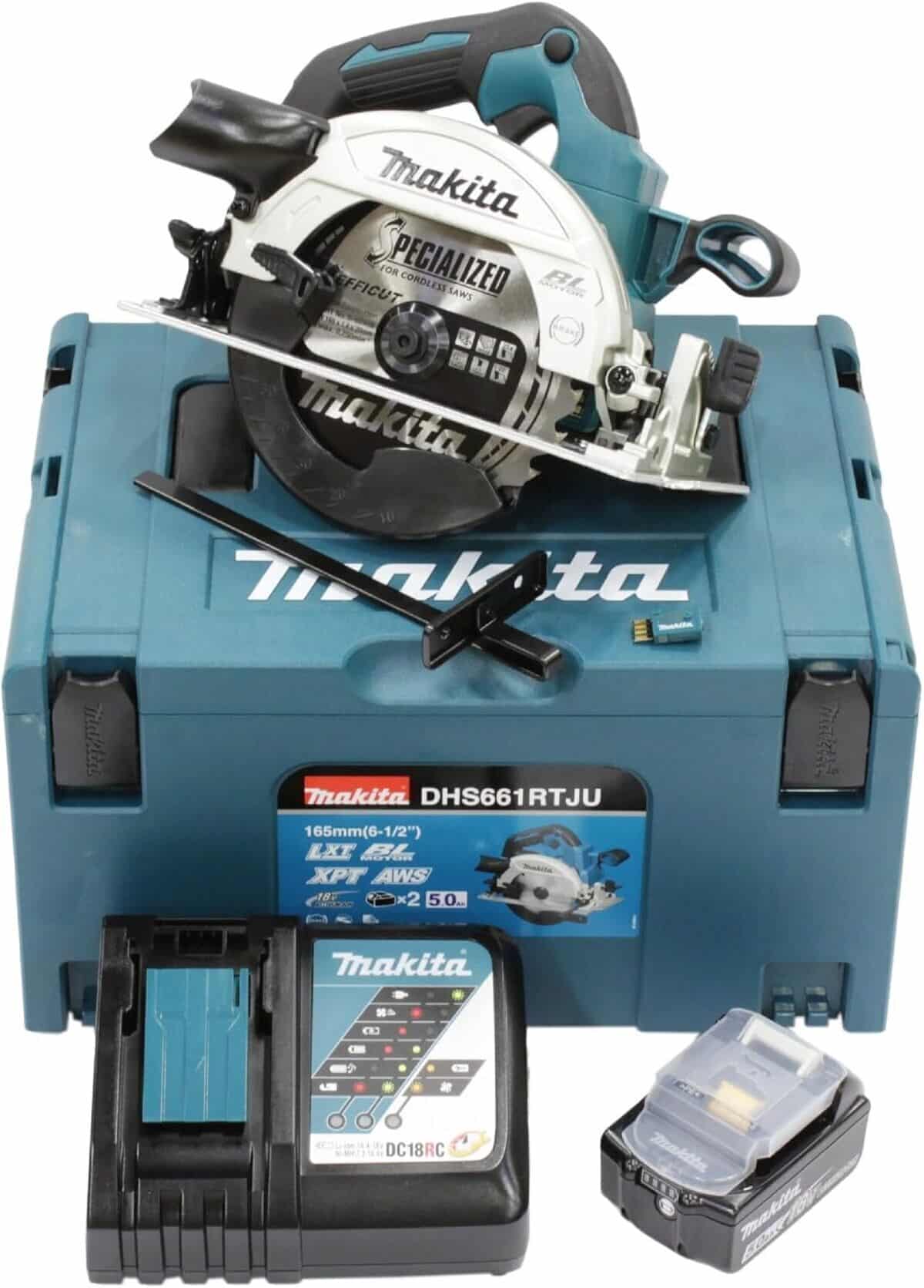 Test de la scie circulaire Makita DHS661RTJU