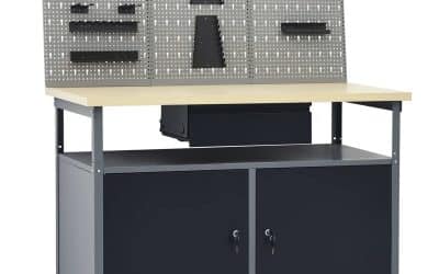 Test : établi vidaXL avec panneaux muraux et rangement – avis complet
