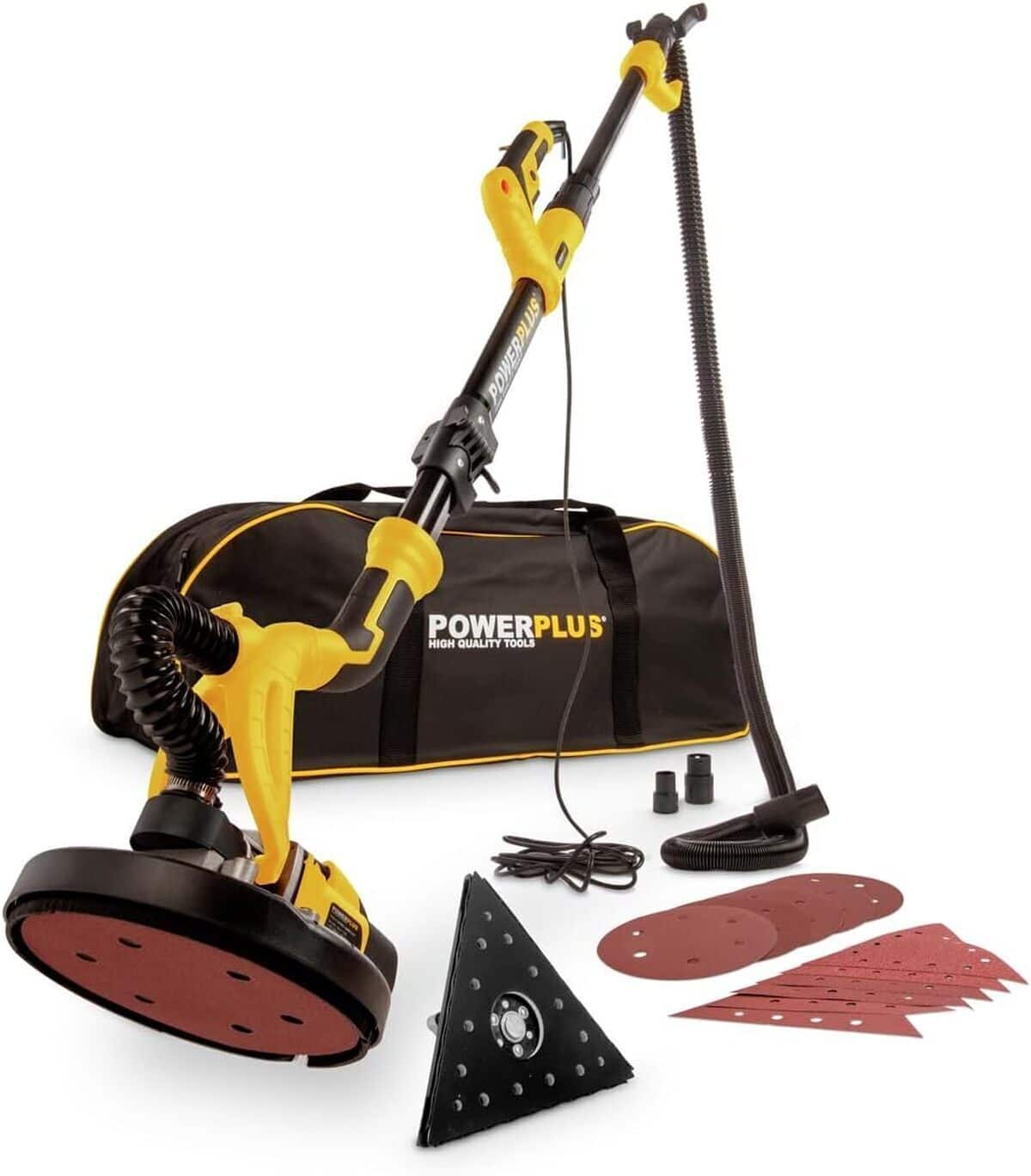 Test : ponceuse girafe Powerplus POWX0477 avec manche télescopique